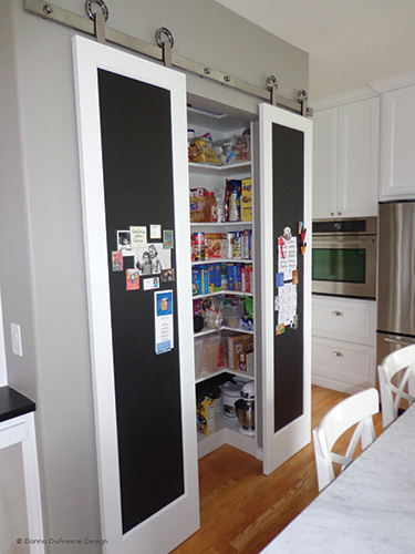 Custom Simple Frosted Glass Pantry Door